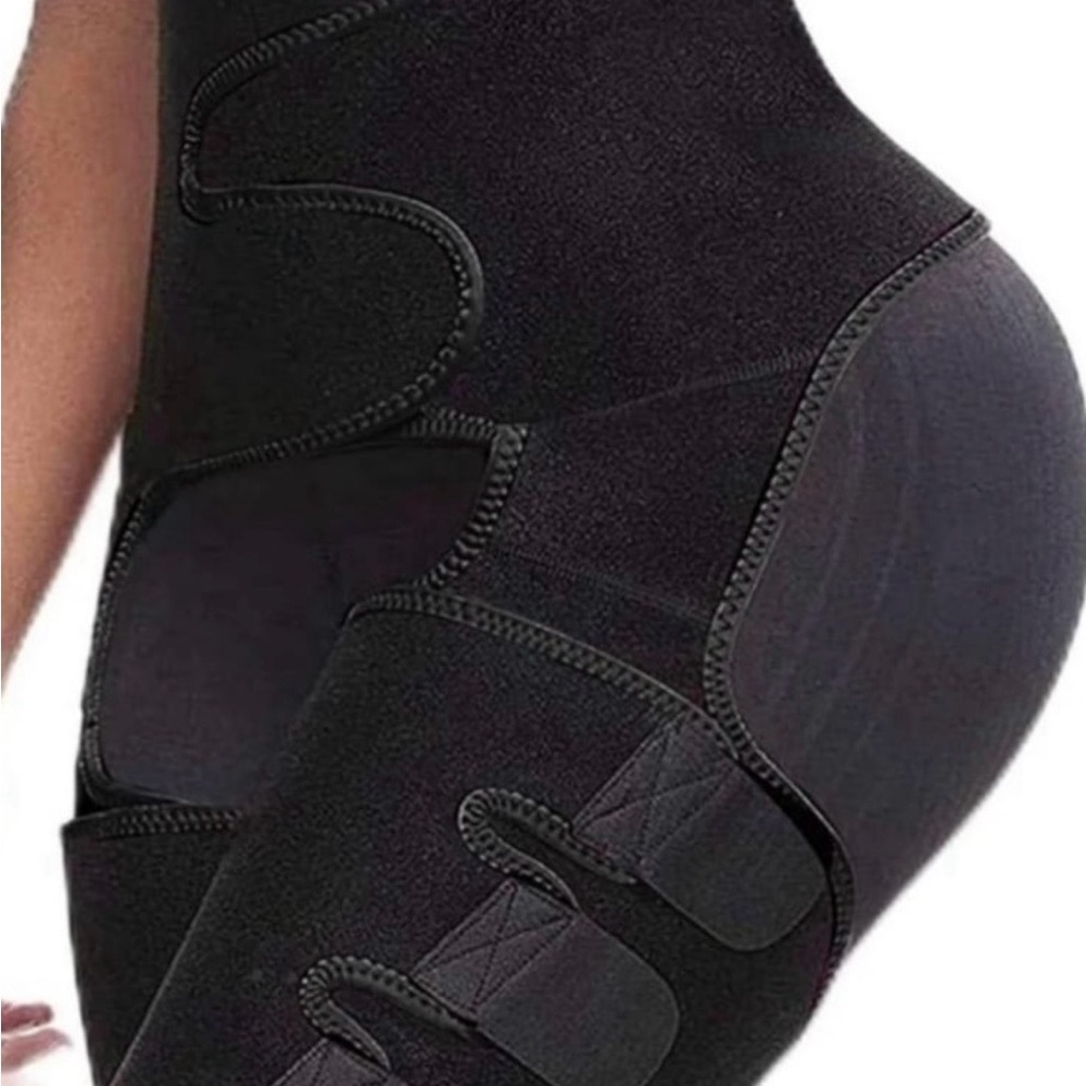 Black Waist Trainer with Velcro Straps